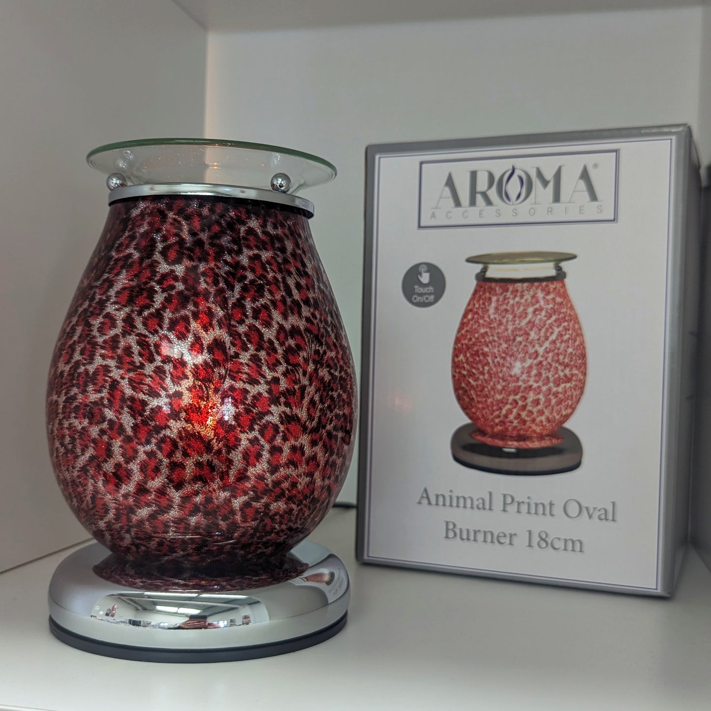 Electric Wax Melter Touch – Animal Print Red Oval