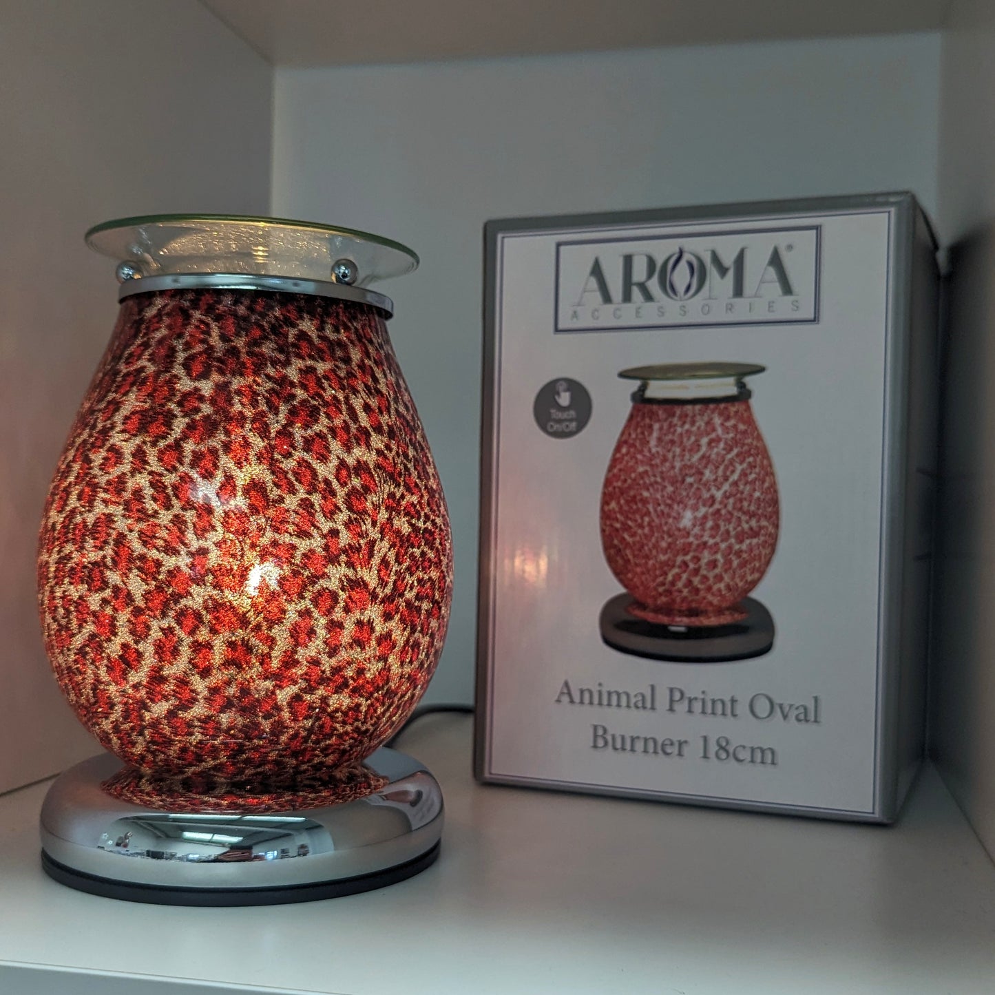 Electric Wax Melter Touch – Animal Print Red Oval