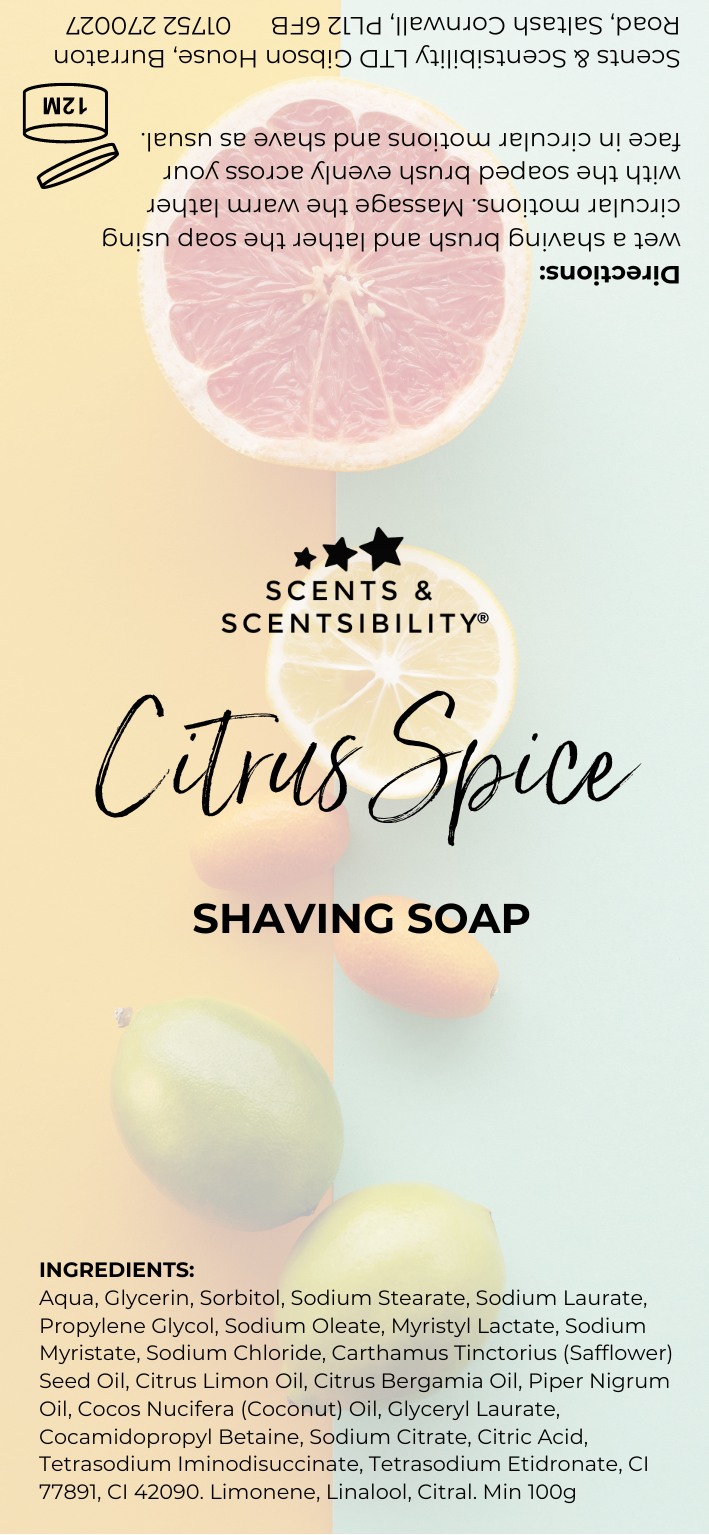 Citrus Spice Single Shaving Soap Bar