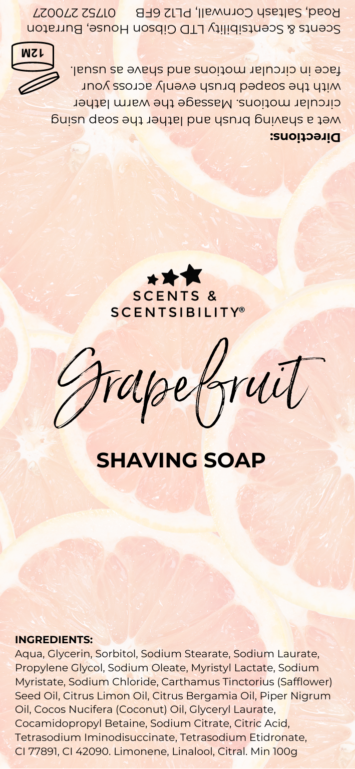 Grapefruit Single Shaving Soap Bar