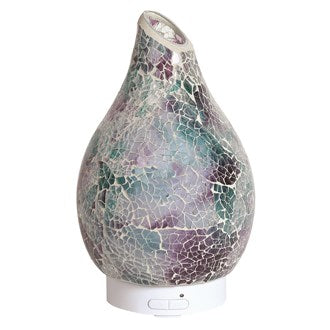 LED Ultrasonic Diffuser - Teal Crackle 23cm