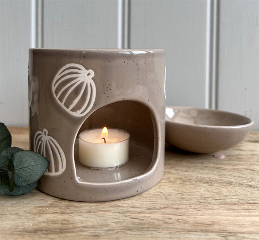 Mocha Contemporary Pumpkin Oil Burner