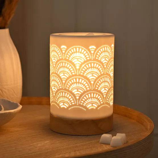 White Lace Aroma Lamp Electric Wax Warmer