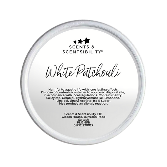 White Patchouli Segment Pot Wax Melt