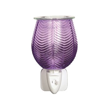 Wax Melt Burner Plug In - Ribbed Lilac Lustre 12cm