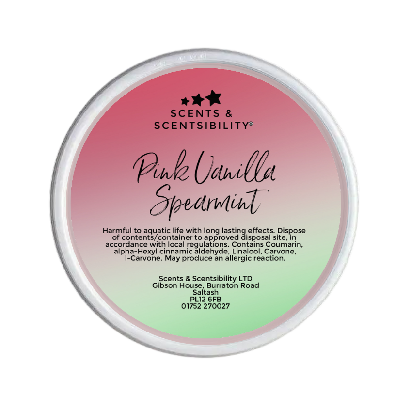 Pink Vanilla Spearmint Blended 2oz Wax Melt Scent Shot